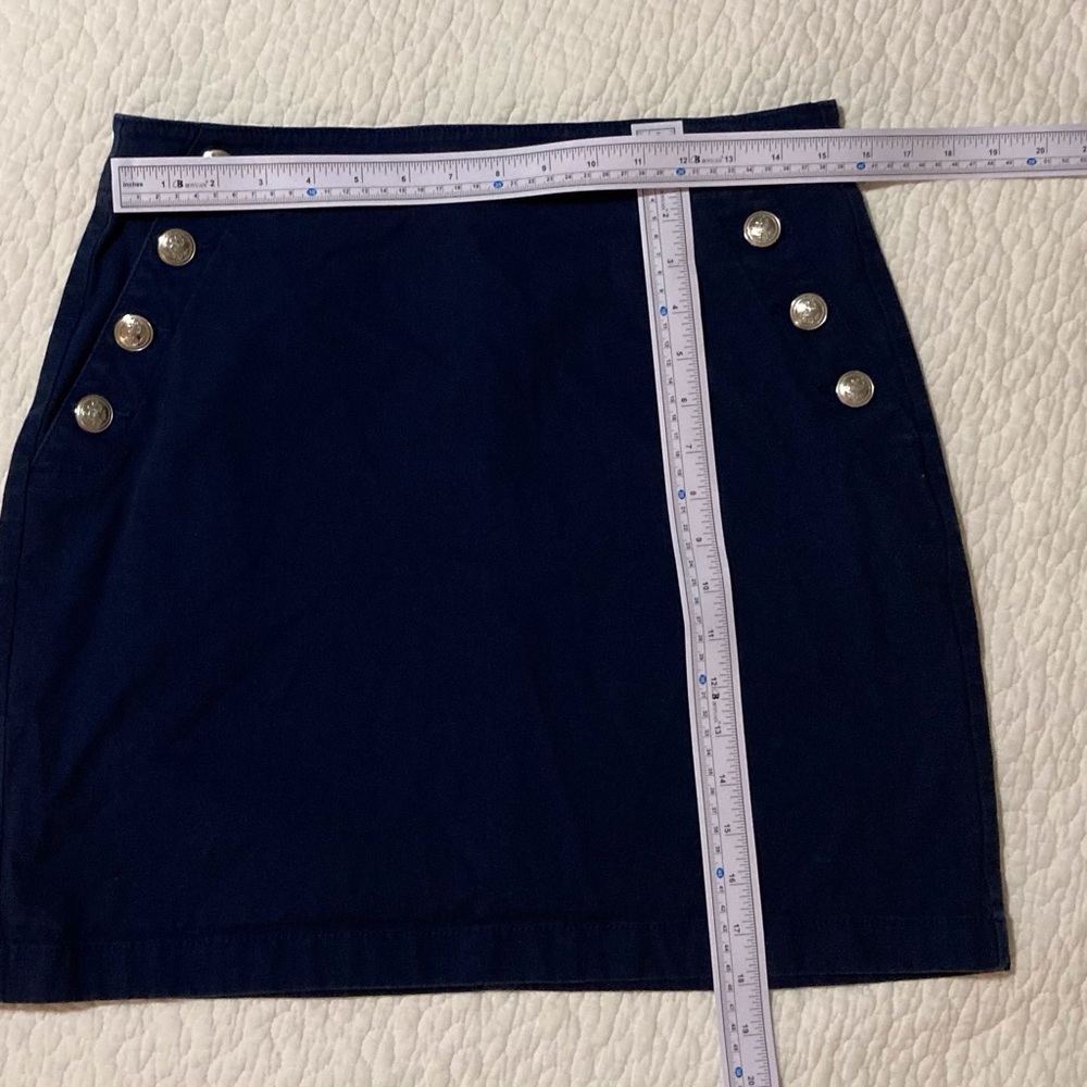 LOFT Navy Blue Nautical Mini Skirt‎ | Size 10 P | Sailing Outfit | Summer BBQ - Picture 3 of 9